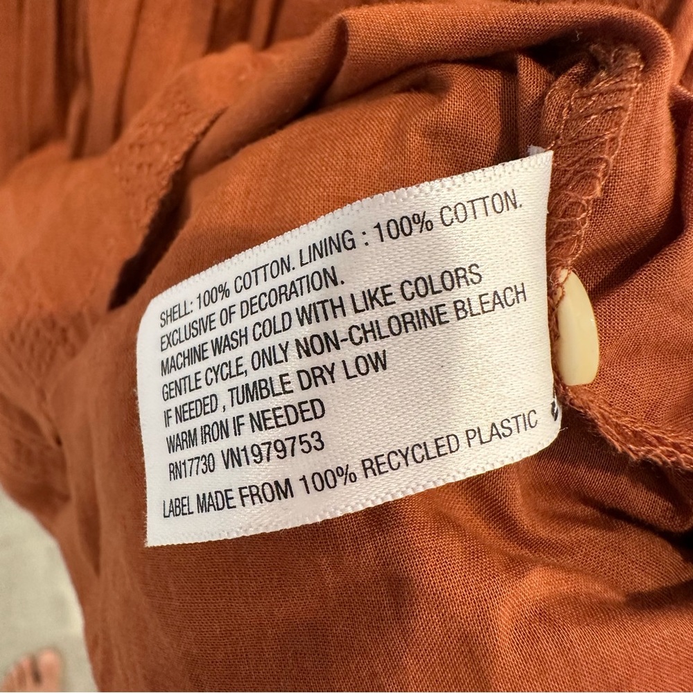 Universal Thread Burnt Orange Embroidered Prairie… - image 6